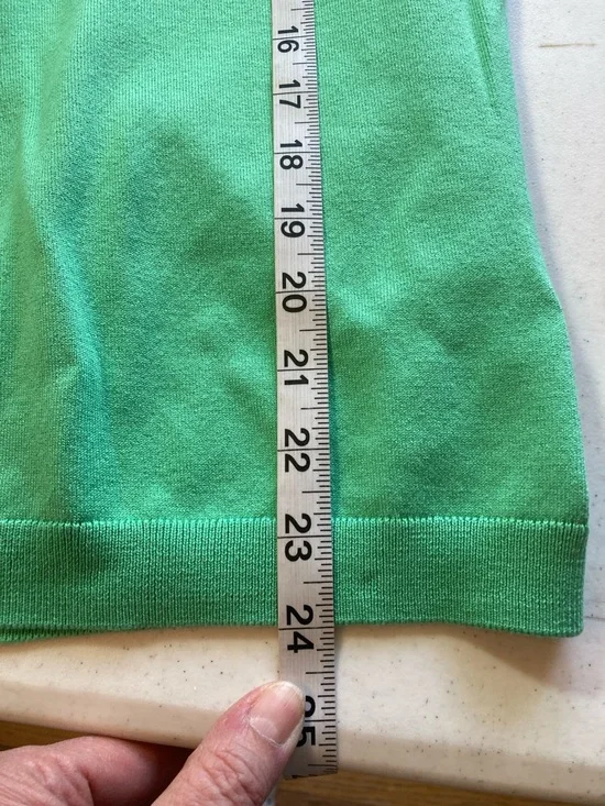 Talbots Bright Green Crewneck Button Cardigan - Picture 6 of 6